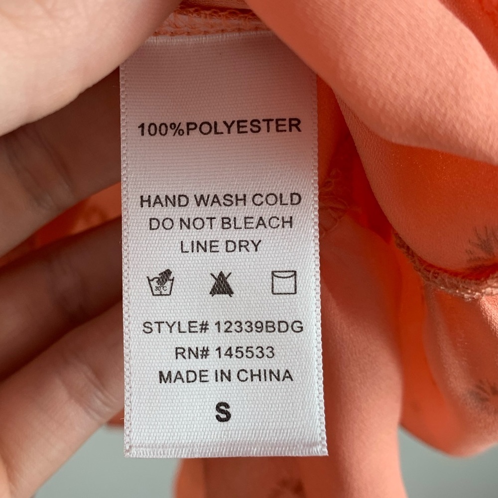 NWT Anthropologie W5 Peach & Gold Ruffle Blouse - Picture 5 of 5